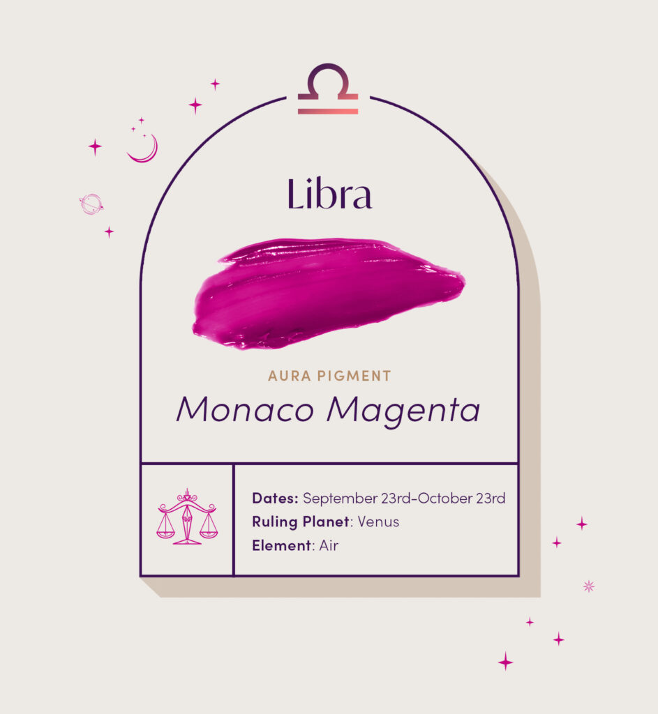 AURA hair care pigment color for Libra zodiac sign