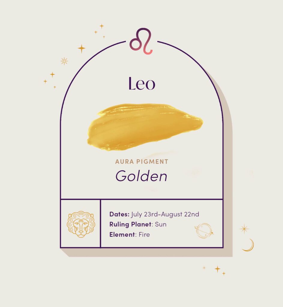 AURA hair care pigment color for Leo zodiac sign